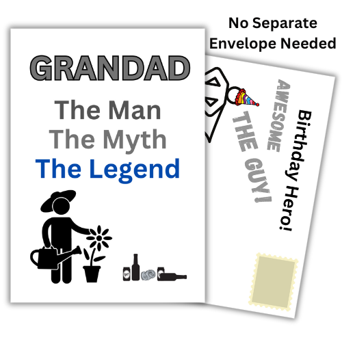 Personalised Funny Birthday Card for your Gardening Grandad