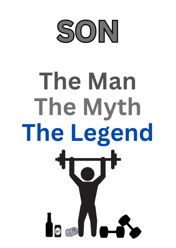 Personalised and Funny Birthday Card for your Adult Son – bare cards