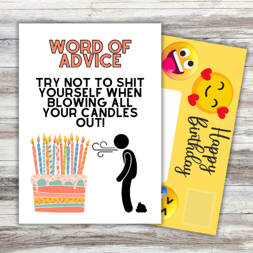Word of Advice Birthday Card - Humour