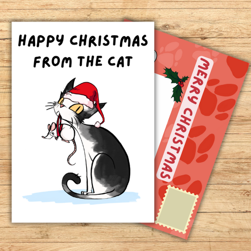 Funny Christmas Card From the Cat