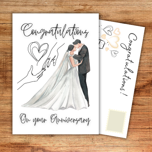 Congratulations Anniversary Card | Mr and Mrs Anniversary Greetings Card