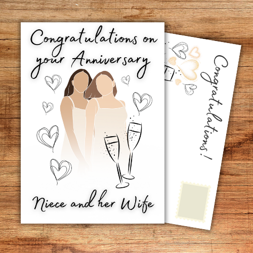 Niece and her Wife Anniversary Card