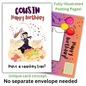 Cousin Goth Girl Pinata Smash Birthday Card