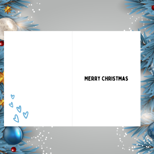 Personalised Snowman Christmas Card for the one you love