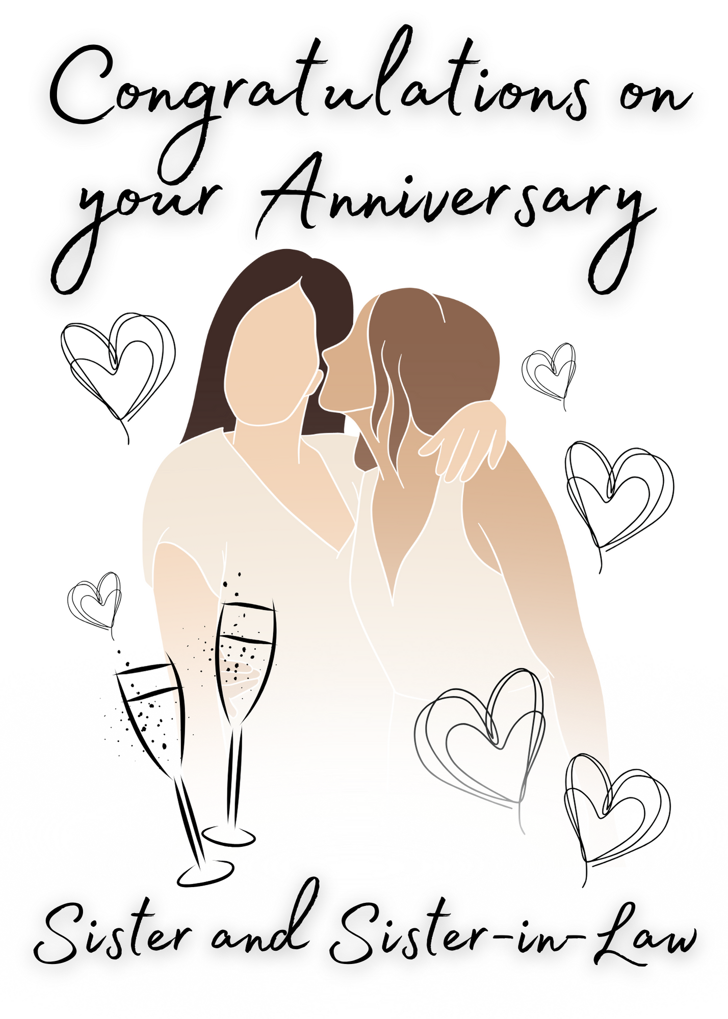 Sister and Sister-in-Law Anniversary Card