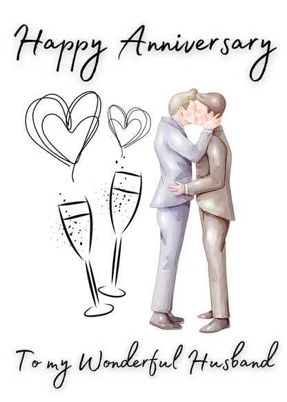 Gay Anniversary Card for Husband