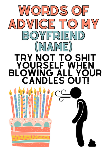 Funny and Personalised Birthday Card for your Legendary Boyfriend