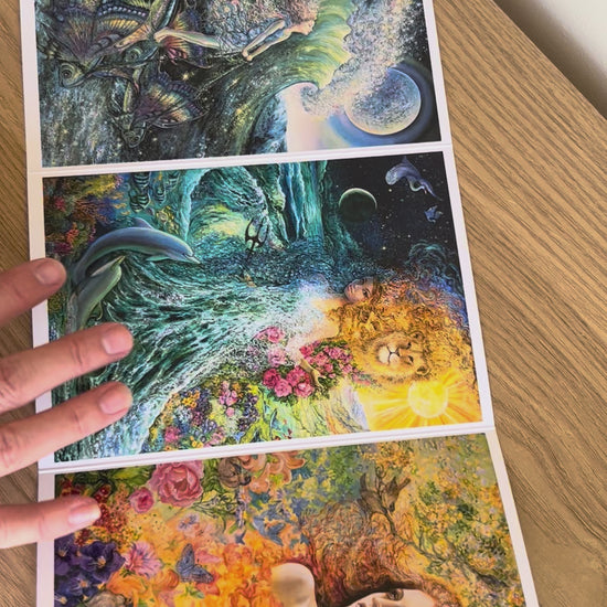 Demonstration video for the Bare Cards self-sealing greetings card from the fantasy art range 'The Josephine Wall Collection': Surfer's Dream