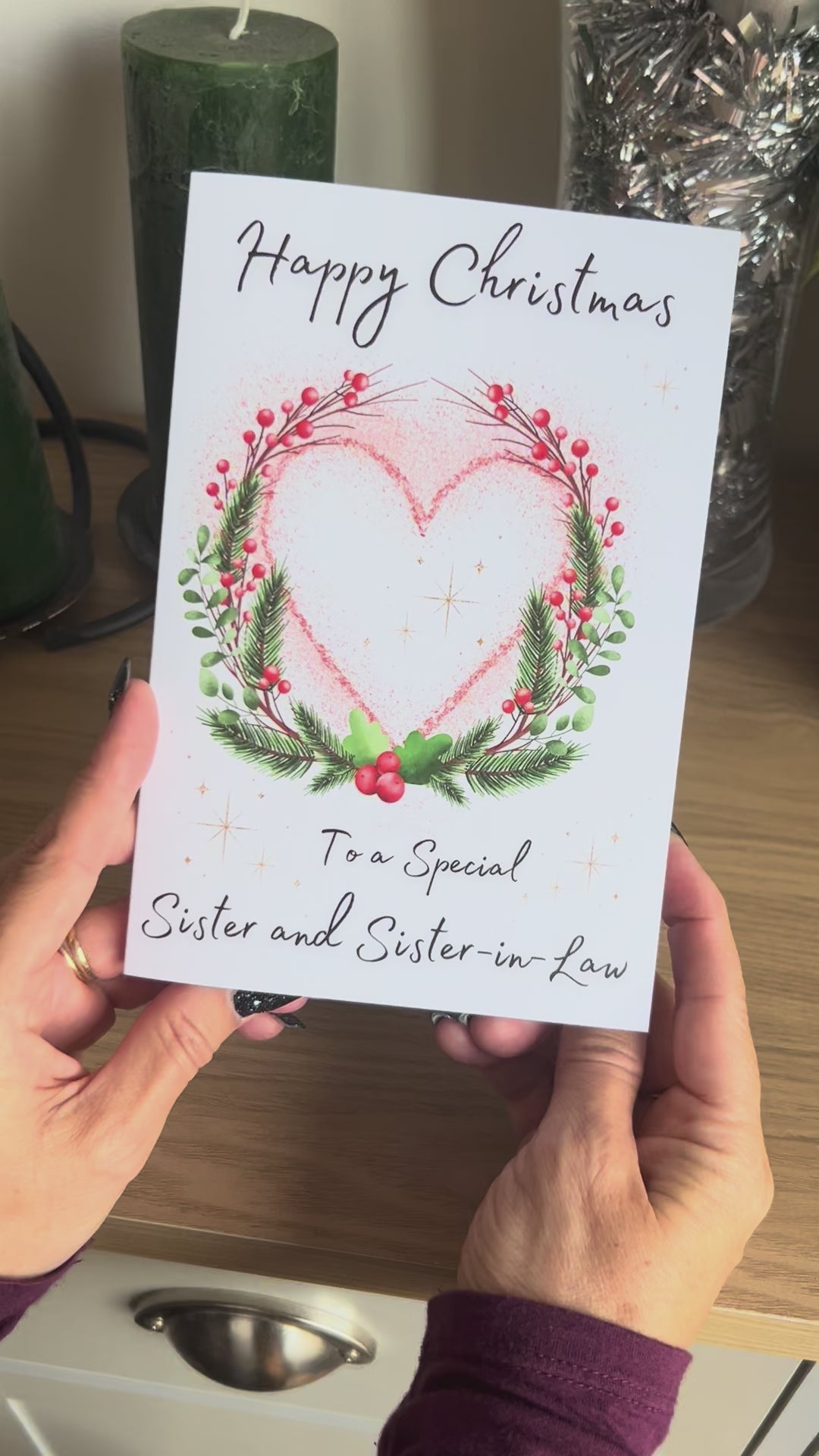 Video of Bare Cards Same Sex Christmas Card for Sister and sister in law