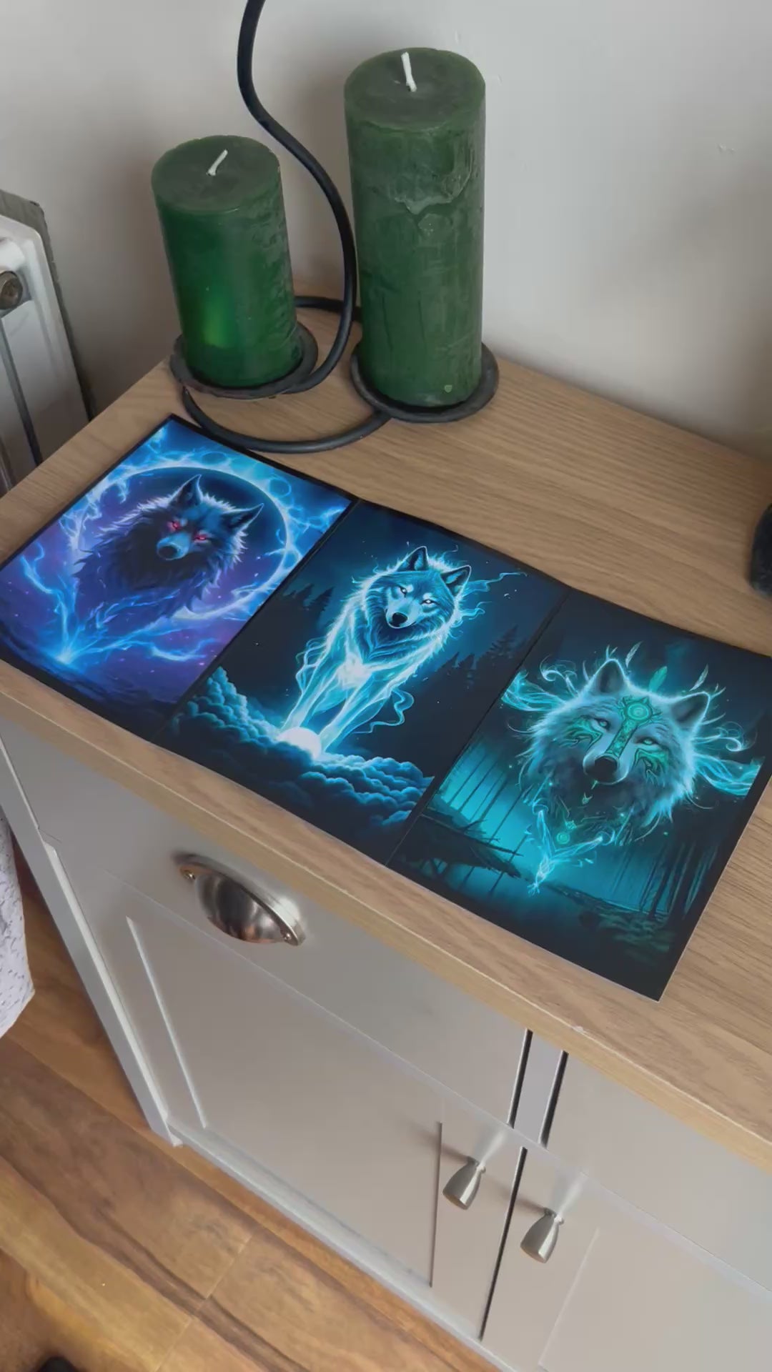 Video shows a demonstration of  how to  fold and seal the Bare Cards Self-Sealing Open Birthday Card in the Portals of Wonder Collection: Triptych Wolves