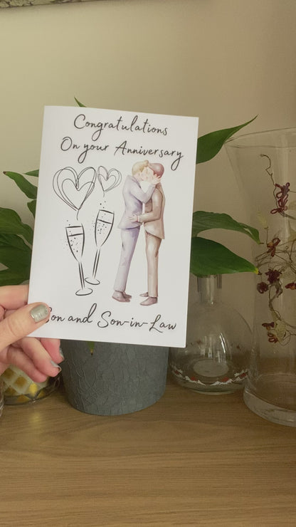 Son and Son-in-Law Anniversary Card