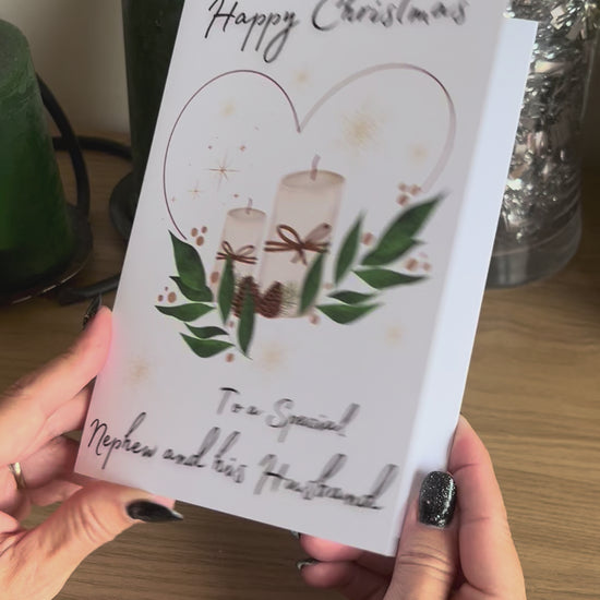 Video of Bare Cards Same Sex Christmas Card for Nephew and his husband