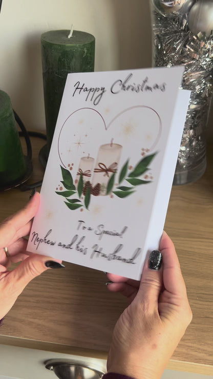 Video of Bare Cards Same Sex Christmas Card for Nephew and his husband