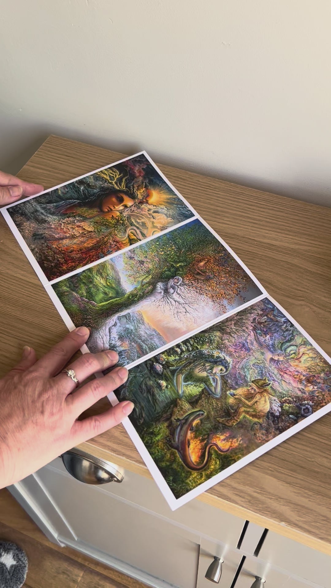 Demonstration video for the Bare Cards self-sealing greetings card from the fantasy art range 'The Josephine Wall Collection': Spirit of the Elements
