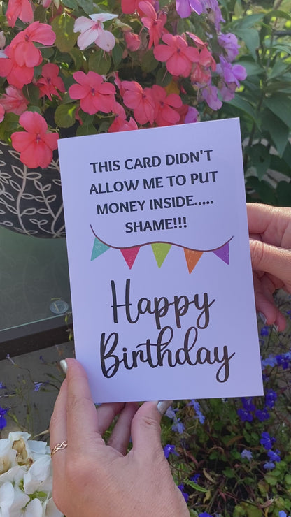 Funny Birthday Card - Humour For Friend Or Relative