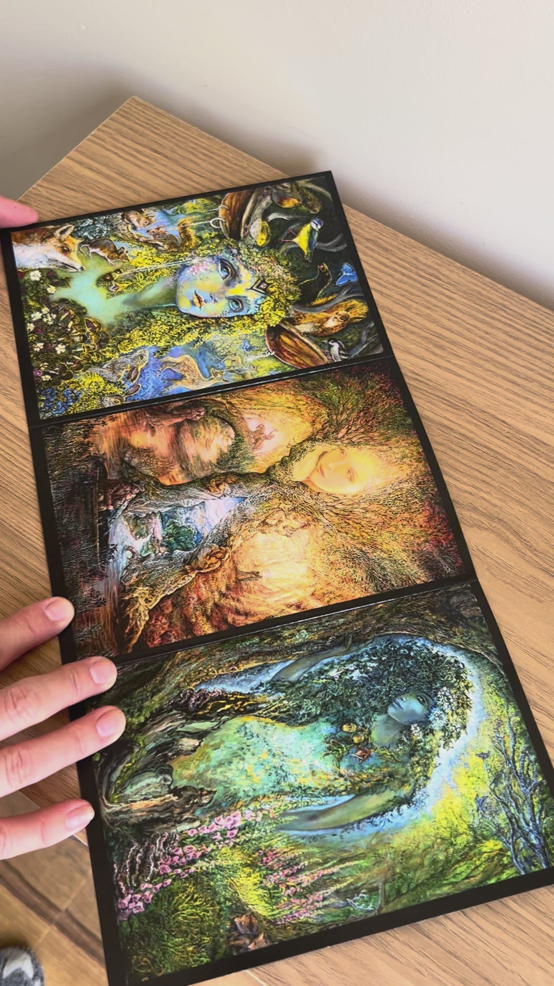 Demonstration video for the Bare Cards self-sealing greetings card from the fantasy art range 'The Josephine Wall Collection': Guardian of the Forest