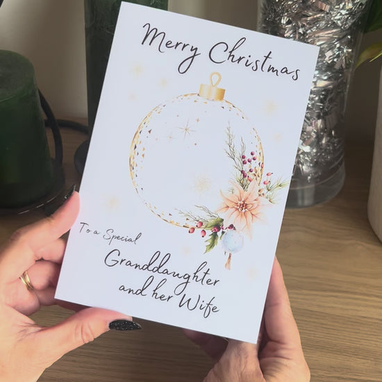 Video of Bare Cards Same Sex Christmas Card for Granddaughter and her Wife