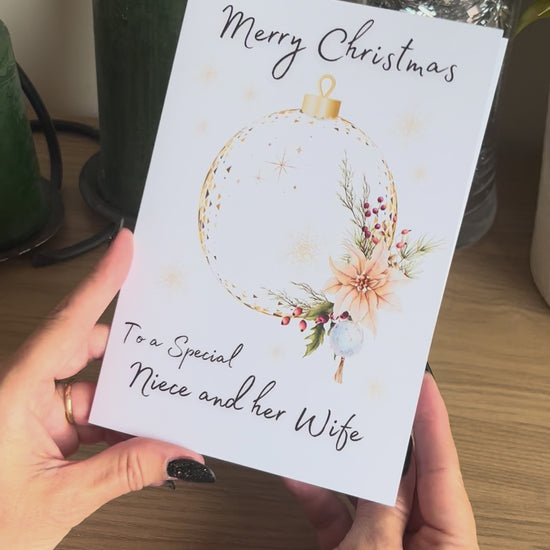 Video of Bare Cards Same Sex Christmas Card for Niece and her Wife