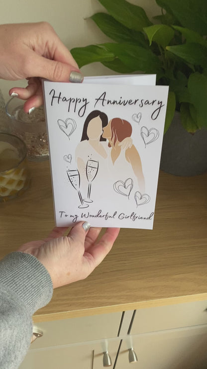 Gay Anniversary Card for Girlfriend