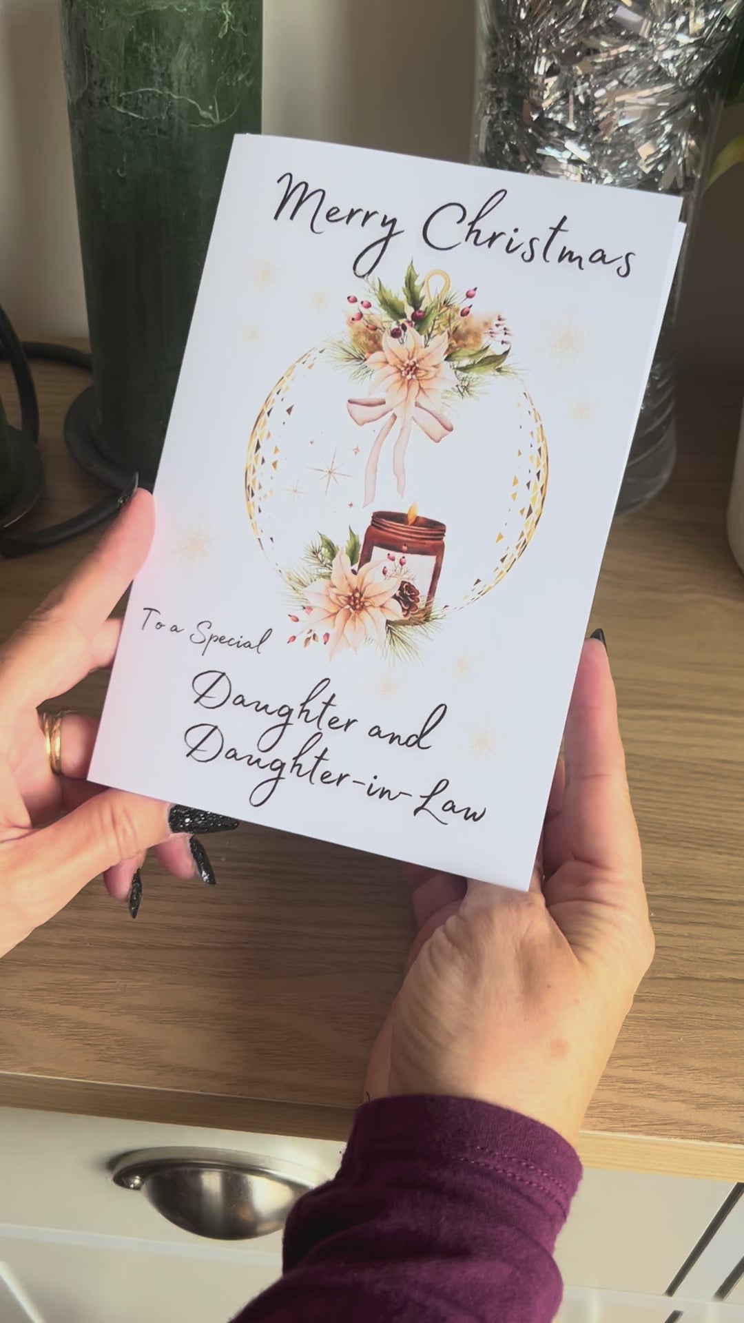 Video of Bare Cards Same Sex Christmas Card for Daughter and Daughter in Law