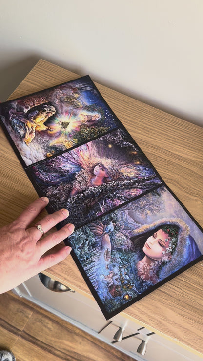 Demonstration video for the Bare Cards self-sealing greetings card from the fantasy art range 'The Josephine Wall Collection': Little Match Girl