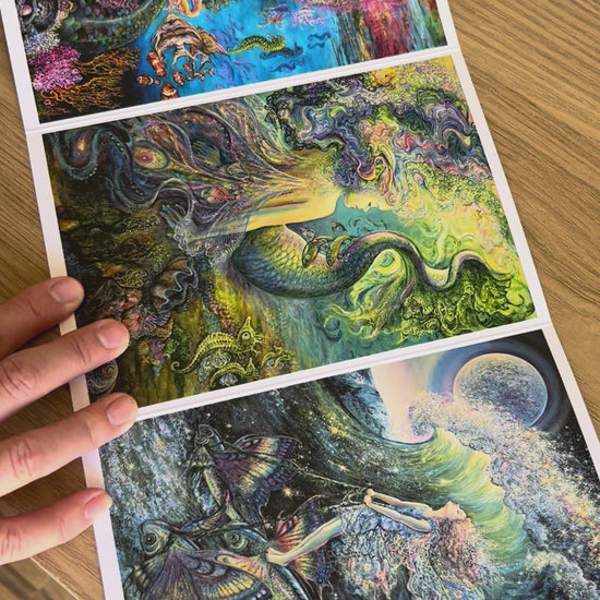 Demonstration video for the Bare Cards self-sealing greetings card from the fantasy art range 'The Josephine Wall Collection': Water Baby