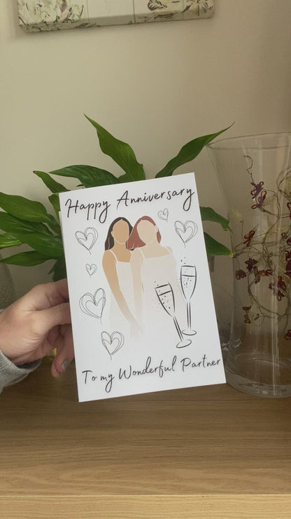 Lesbian Anniversary Card for Partner