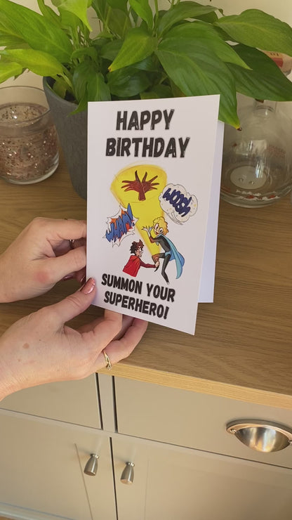 Little Heroes Kids Birthday Card for any Super Hero