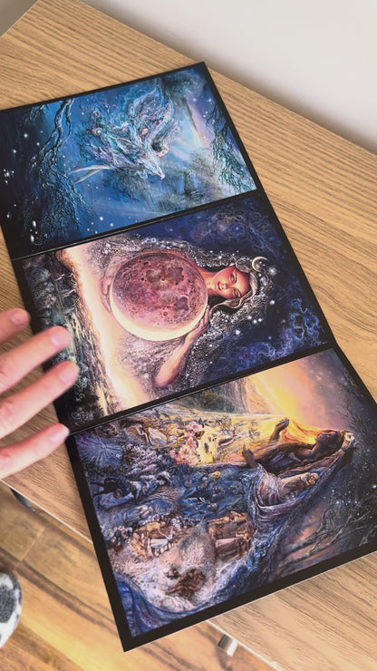 Demonstration video for the Bare Cards self-sealing greetings card from the fantasy art range 'The Josephine Wall Collection': Where Moonbeams Fall