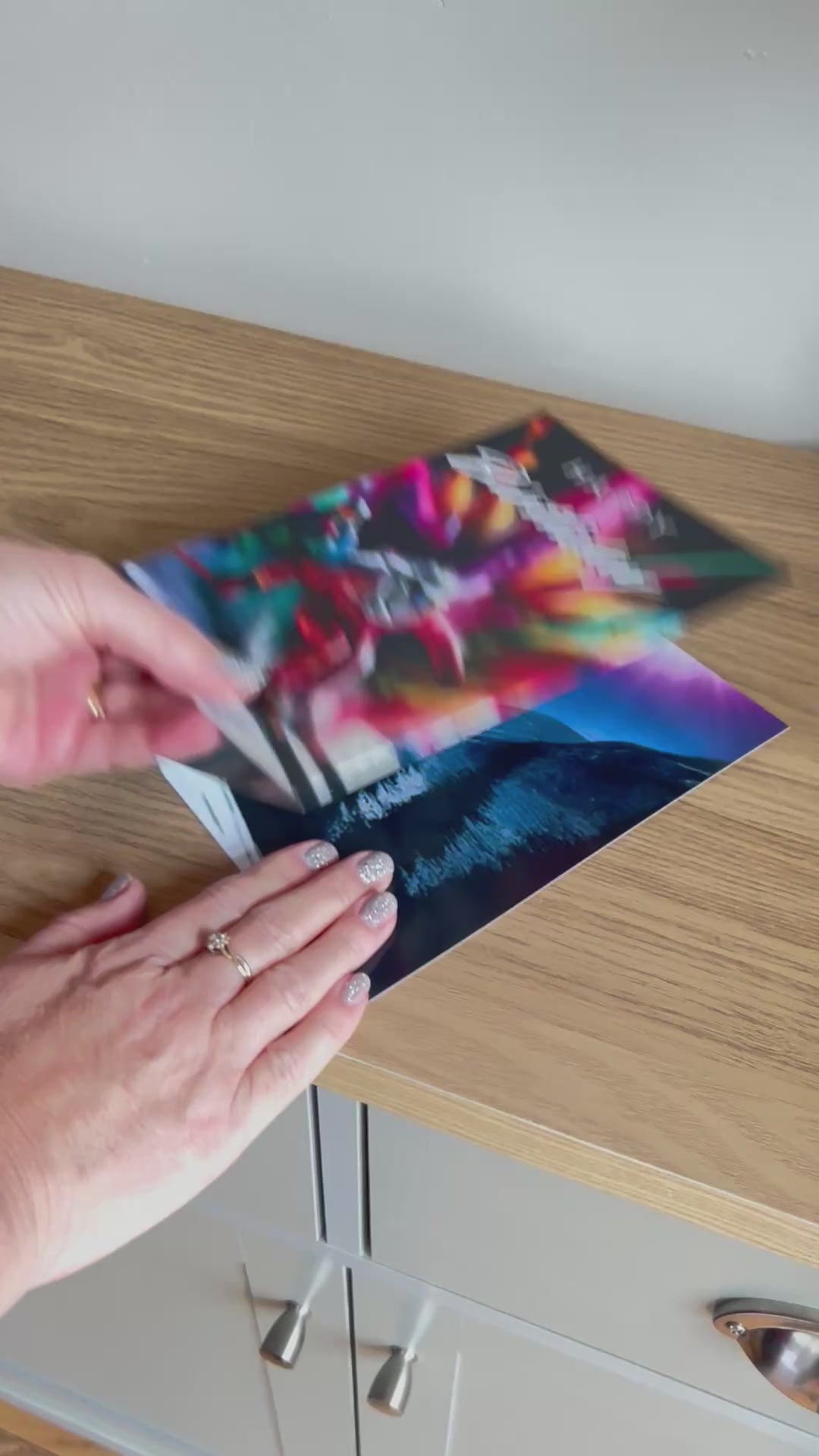 Video shows instructions on how to fold, write, address, stick and send the Push the Limit Skiing Trifold birthday card that does not require a separate envelope.