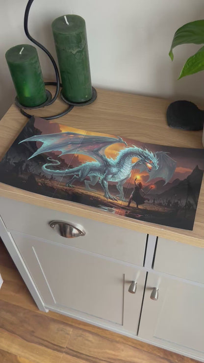 Video shows a demonstration of  how to  fold and seal the Bare Cards Self-Sealing Open Birthday Card in the Portals of Wonder Collection: Trifold Dragon Tamer