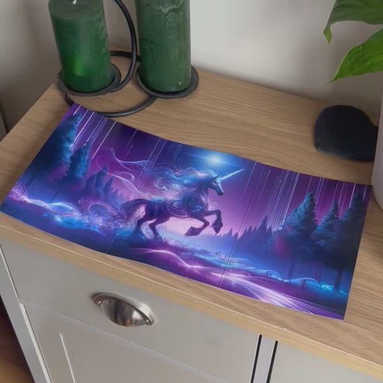 Video shows a demonstration of  how to  fold and seal the Bare Cards Self-Sealing Open Birthday Card in the Portals of Wonder Collection: Trifold Unicorn