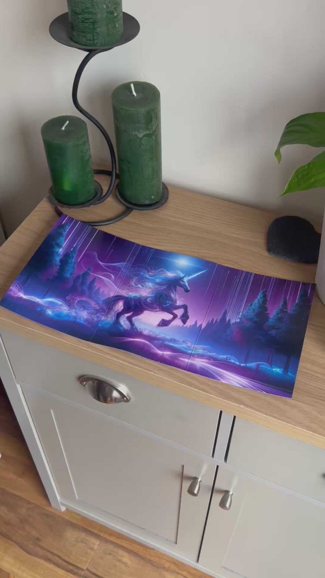 Video shows a demonstration of  how to  fold and seal the Bare Cards Self-Sealing Open Birthday Card in the Portals of Wonder Collection: Trifold Unicorn