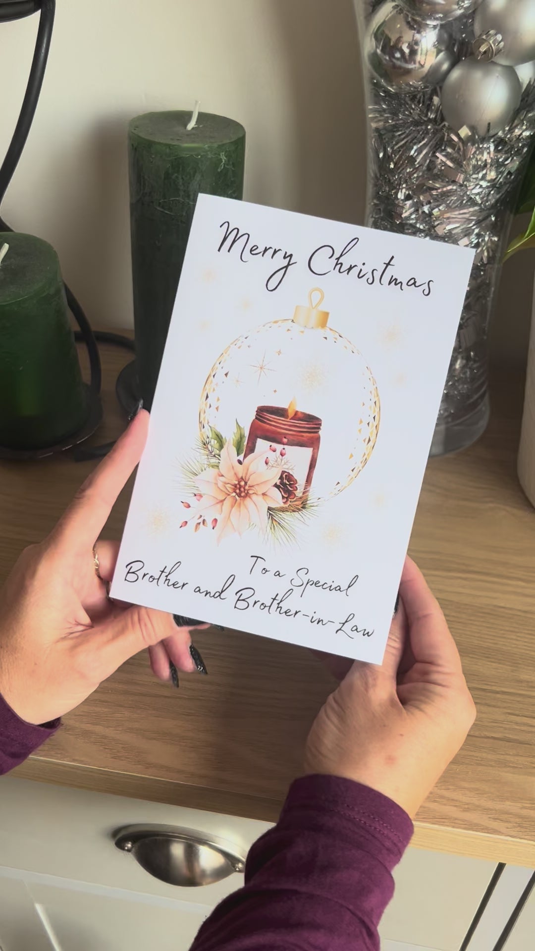 Video of Bare Cards Same Sex Christmas Card for Brother and Brother in law