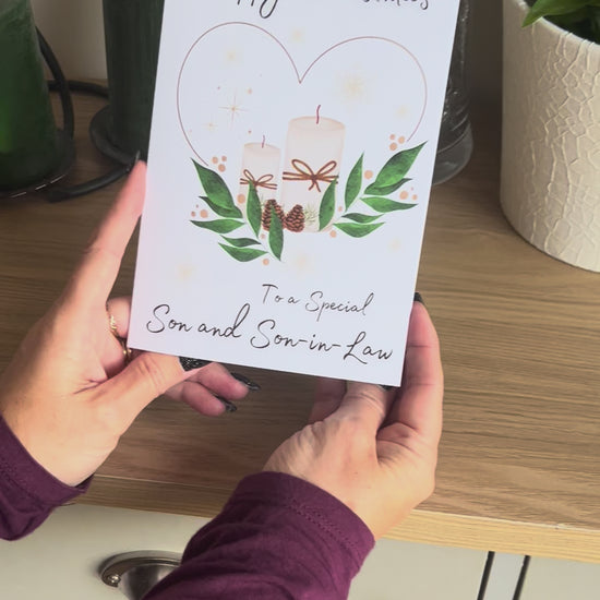 Video of Bare Cards Same Sex Christmas Card for Son and Son-in-Law