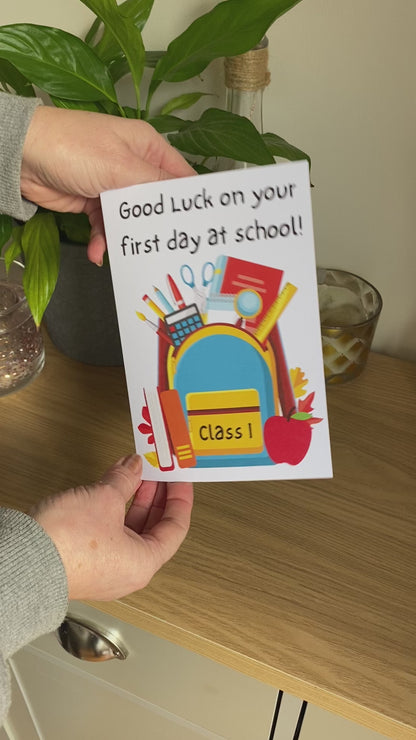 Personalised Good Luck on your First Day at School