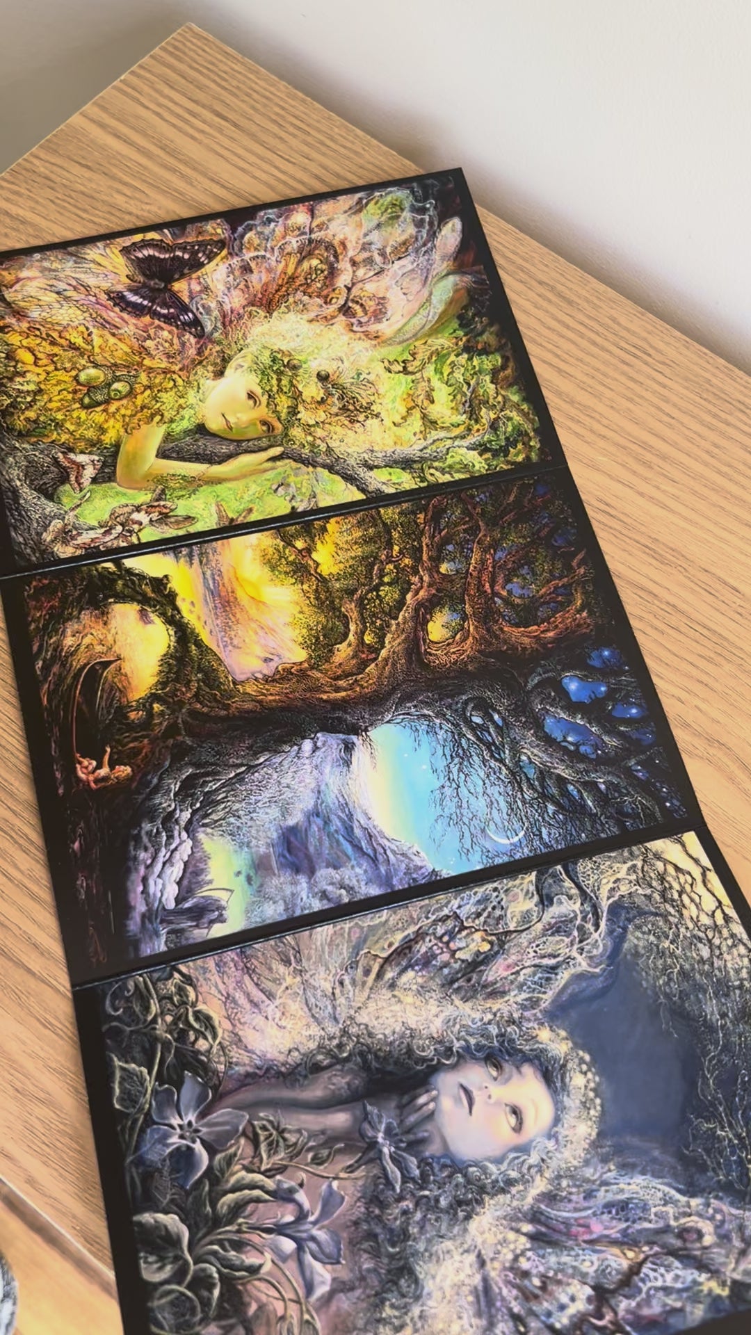 Demonstration video for the Bare Cards self-sealing greetings card from the fantasy art range 'The Josephine Wall Collection': The Oak Fairy