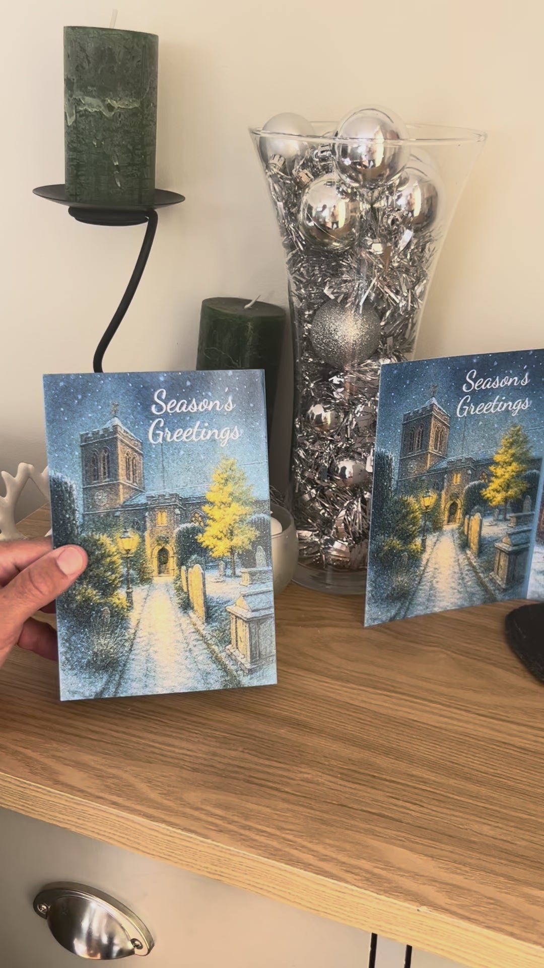 Video shows a demonstration of the Bare Cards Trifold Christmas Card for Royal Wootton Bassett. 