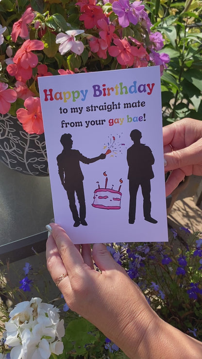 Happy Birthday to my Straight mate from your gay bae! Featuring Male characters