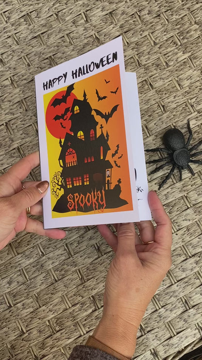 Haunted House Halloween Card