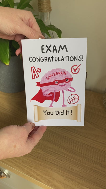 Personalised Exam Congratulations Card