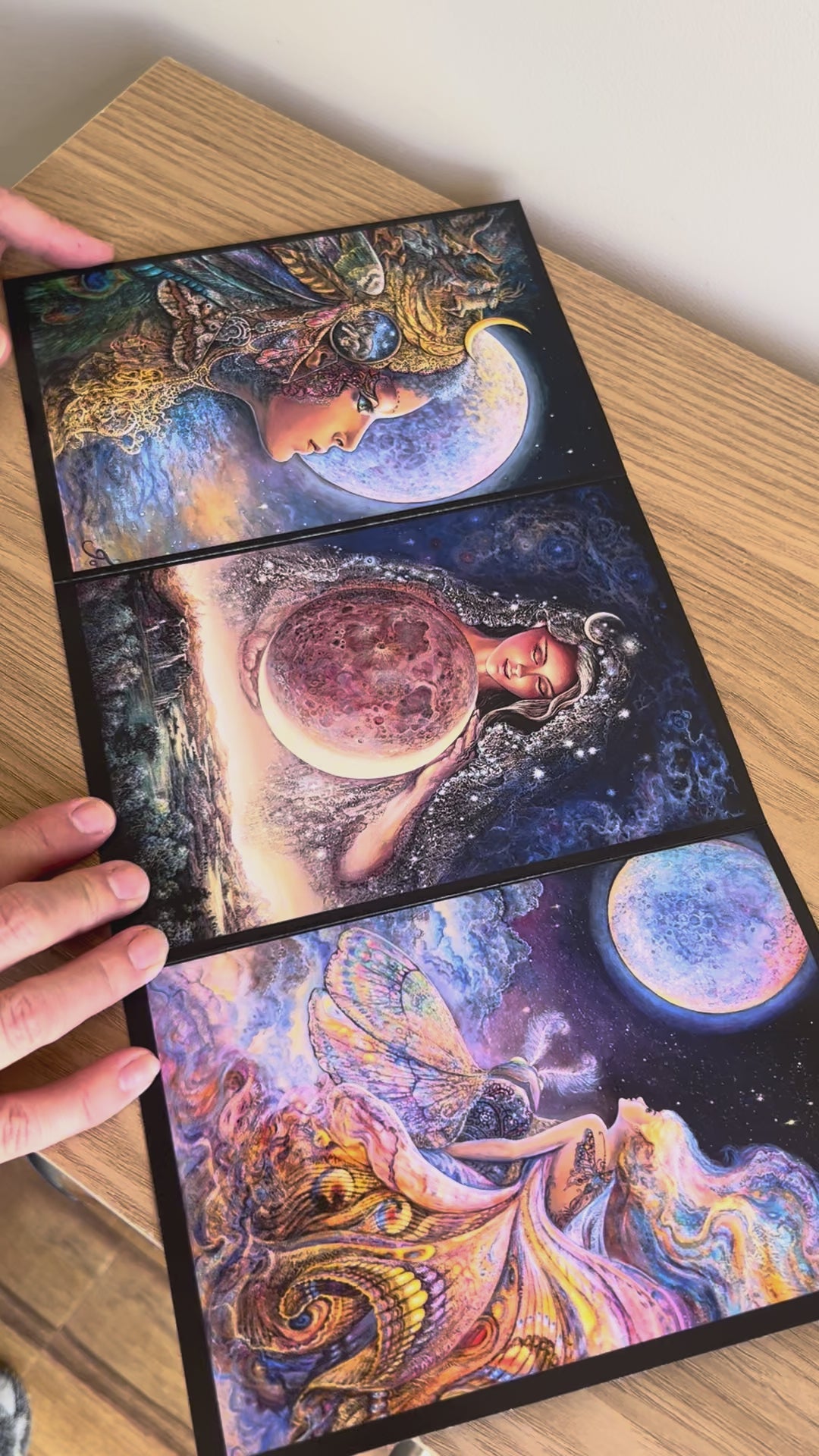 Demonstration video for the Bare Cards self-sealing greetings card from the fantasy art range 'The Josephine Wall Collection': Diana