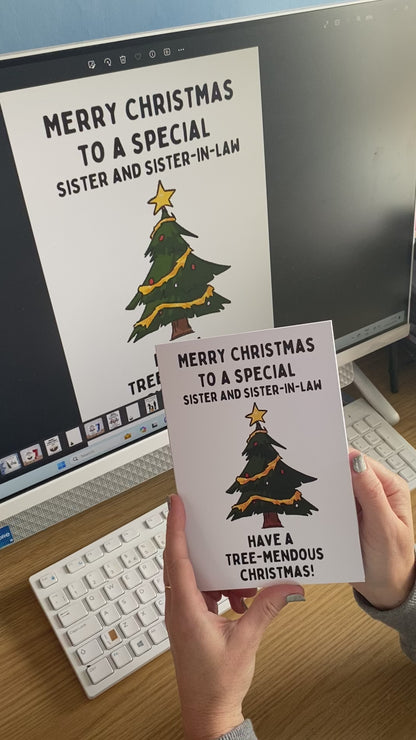Sister and Sister-in-law Christmas Card