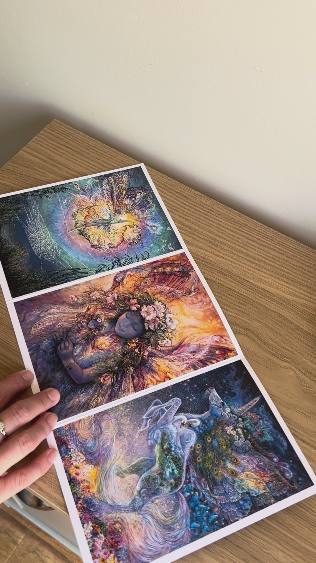 Demonstration video for the Bare Cards self-sealing greetings card from the fantasy art range 'The Josephine Wall Collection': Silken Spells 