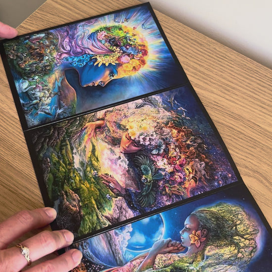 Demonstration video for the Bare Cards self-sealing greetings card from the fantasy art range 'The Josephine Wall Collection': Gaia