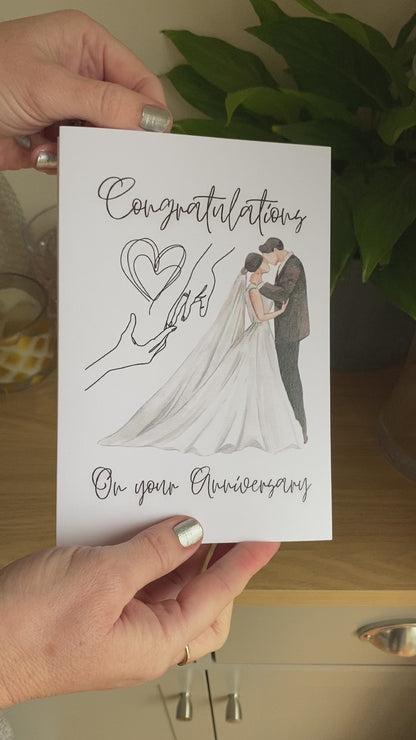 Congratulations Anniversary Card | Mr and Mrs Anniversary Greetings Card