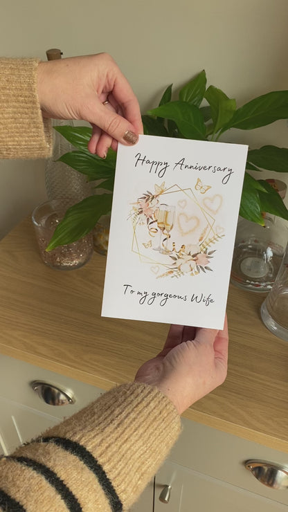 To my gorgeous Wife Anniversary Card