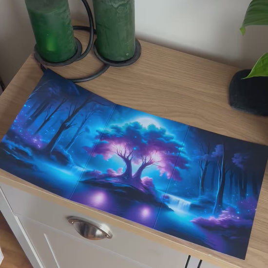 Video shows a demonstration of  how to  fold and seal the Bare Cards Self-Sealing Open Birthday Card in the Portals of Wonder Collection: Trifold Fantasy Island