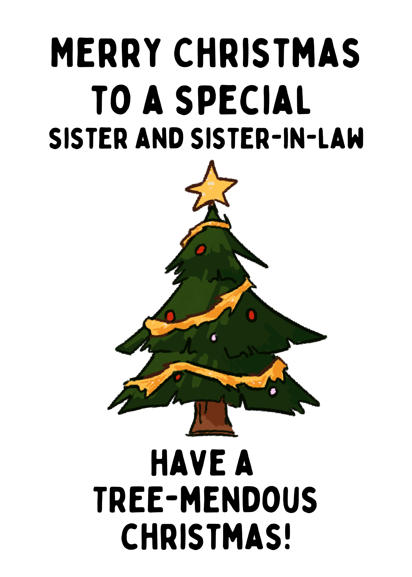 Sister and Sister-in-law Christmas Card