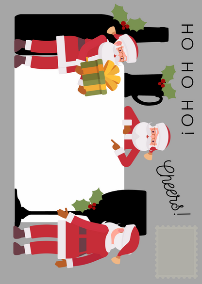 Cheers Santa Pack of 10 6x4" Christmas Cards